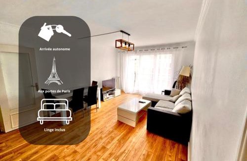 Bezons Apartment | Elegant 3-Room Retreat Near Paris La Défense - Rated 9.7