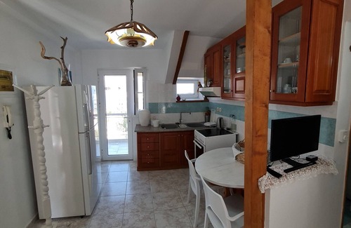 Kamena Vourla Apartment | Renovated Loft with Sea and Mountain Views, Steps from Beach