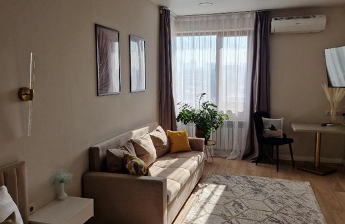 Almaty Apartment | Elegant Studio Apartment at Mega Park - Rated 9.9/10