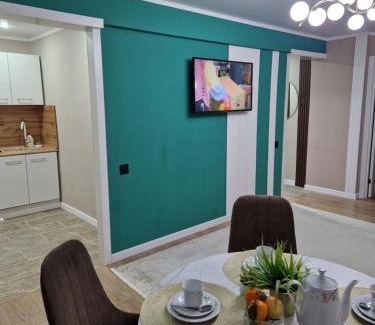 Balkhash Apartment | Elegant Two-Room Apartment with Lake Views for Rent