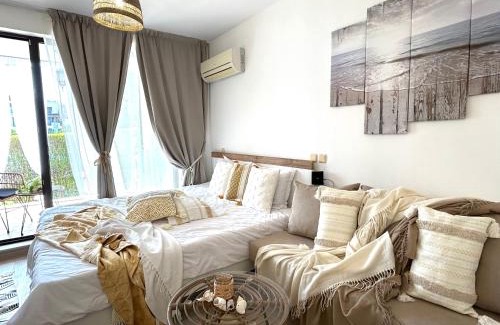 Elhovo Apartment | Студио Premium,Смокиня,Созопол,5звезден затворен комплекс,4 басейна,1ва линия море