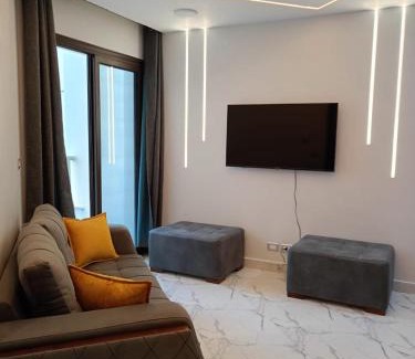 Al-Manasrah Apartment | Oceanfront Retreat at Porto Said Resort: Pet Friendly Stay