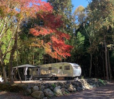 Motosu House | Exclusive Vintage Trailer Retreat with Barrel Sauna Experience