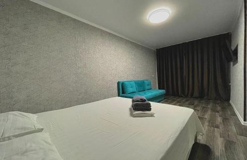 Petropavlovsk Apartment | Central City Apartment with Kitchen and Family-Friendly Vibe