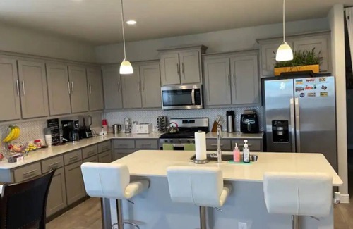 Krum House | 1 bedroom with queen size bed and shared bathroom one guest per room