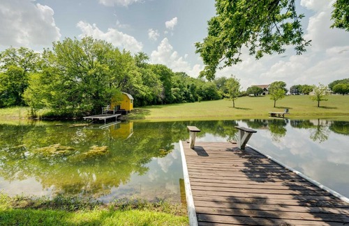 McKinney Villa | Elegant Texas Villa with Pool, Pond and Family Amenities