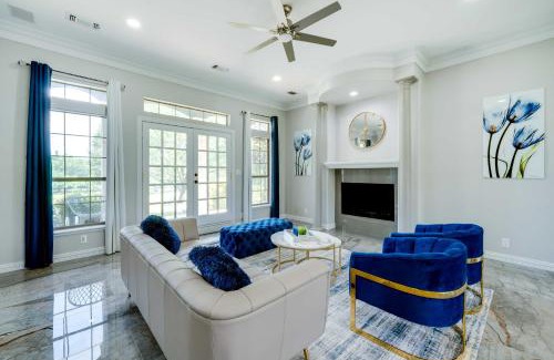 McKinney Villa | Elegant Texas Villa with Pool, Pond and Family Amenities