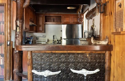 Big Bear City Cabin | Experience Unique Design with Hot Tub & Firepit, Pet Friendly