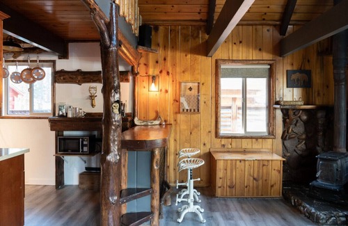Big Bear City Cabin | Experience Unique Design with Hot Tub & Firepit, Pet Friendly