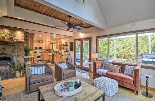 Lakebay Cottage | Idyllic Farmhouse Retreat with Hot Tub and Ocean Views