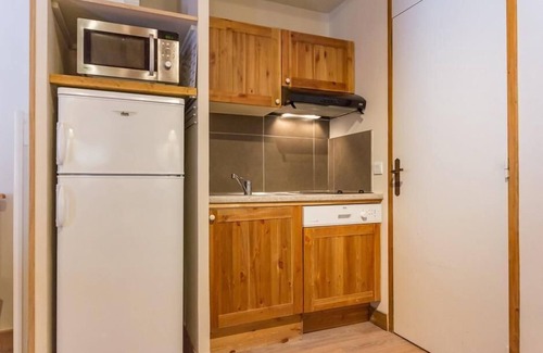 Montchavin Apartment | Cozy Retreat Steps from Resort Center with Balcony & Fireplace