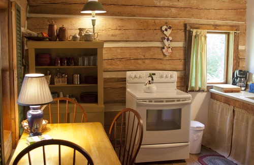 Clinton Cabin | Historic Log Cabin Retreat with Pool in East Tennessee