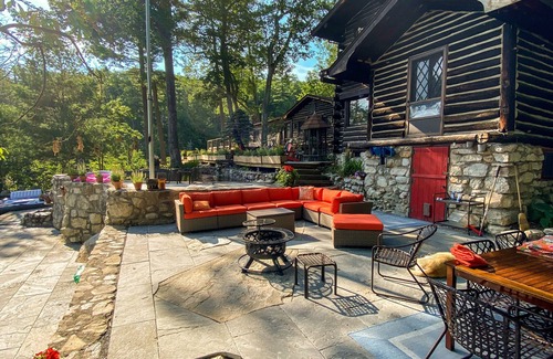 Wallkill Cabin | Tranquil Log House with Waterfall & Hiking Trails Await