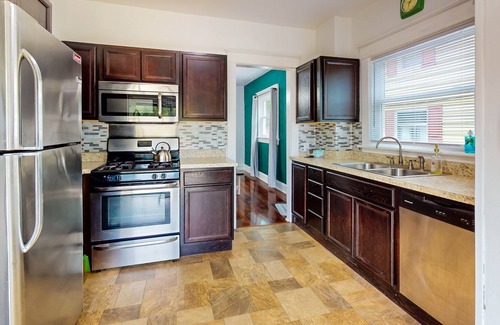 Elkhart House | 1900s home with river views, updated interior, deck, and gas grill - near parks