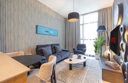 Sharjah Apartment | 1BR Aesthetic Home by Blue Cloud Holidays