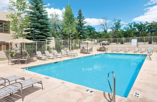 Taos Condo | Cozy Pueblo Style Condo with Hot Tub & Scenic Views