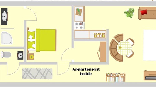 Neusiedl am See Apartment | 2 App. Isolde, Dusche, WC, 1 Schlafraum - Pannonia Appartements