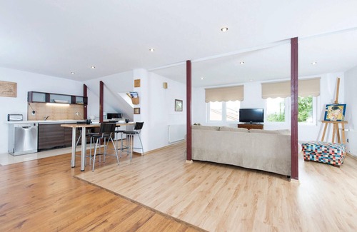 Darlowko Apartment | Charming Attic Apartment in Historic District with Ocean Views
