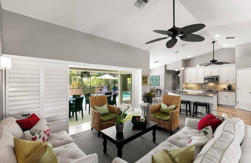 Marco Island House | Steps from the Beach: Designer Home with Pool & Ocean Views