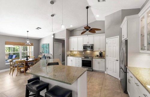 Marco Island House | Steps from the Beach: Designer Home with Pool & Ocean Views