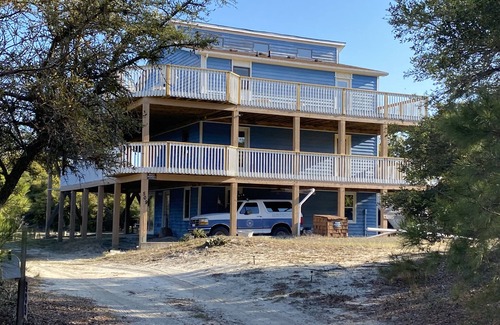Carova Beach House | Pet-Friendly Waterfront Getaway with Hot Tub & Boat Dock