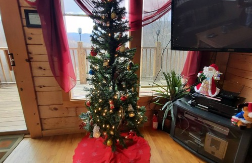 Slaty Fork House | Secluded 3BR Log Cabin with Hot Tub near Snowshoe