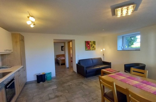 Bodnegg Apartment | Cozy 2-Room Vacation Apartment with Pool and Kitchen