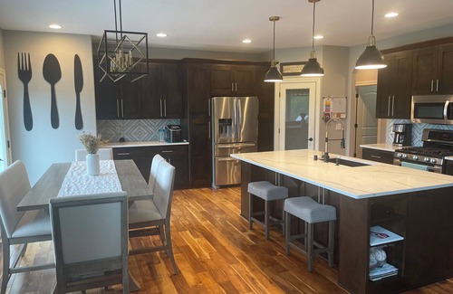 Oconomowoc House | Modern Decor Home in Suburban Milwaukee with Family Amenities