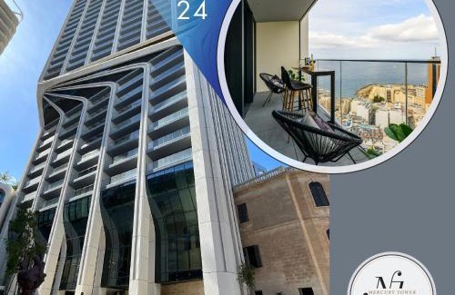 Paceville Apartment | 24th Floor Sea View Apart-Hotel in Mercury Tower St Julians