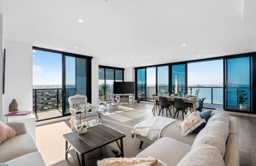 Geelong Apartment | Elegant 2BR Penthouse with Bay Views and Private Beach