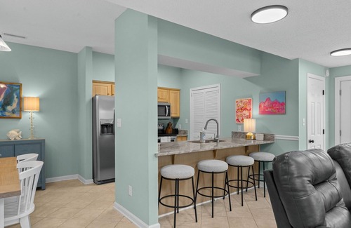 Surfside Beach House | 2nd Row, pool access,outdoor dining, grill. 2 king beds. Short walk to beach.