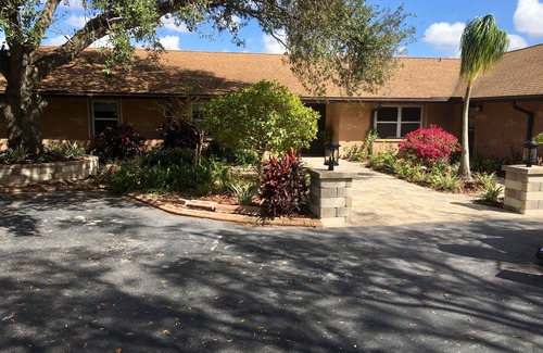 Southside Rural Community House | Beautiful 4-Bed Ranch: Heated Pool & Ocean View Awaits