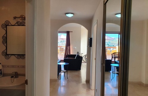 Puerto de la Duquesa Apartment | Seaview Penthouse: 3 Bed, Pool & Pet-Friendly Retreat