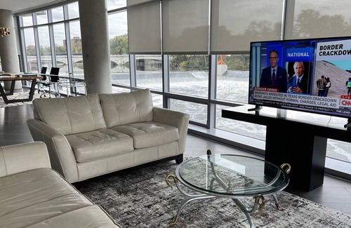 Northeast South Bend Condo | 3 Bedroom Luxury Condo with Gorgeous River and River Lights View