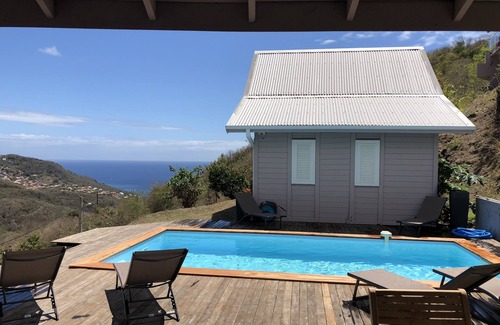 Les Anses-d'Arlets Villa | Relax in 3 Creole Lodges with Jacuzzi & Caribbean Sea Views