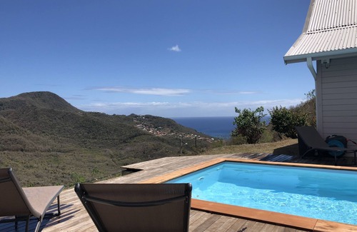 Les Anses-d'Arlets Villa | Relax in 3 Creole Lodges with Jacuzzi & Caribbean Sea Views