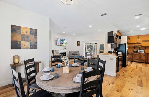 Fellowship House | Convenient Stay Near WEC with Pool, Spa & King Beds