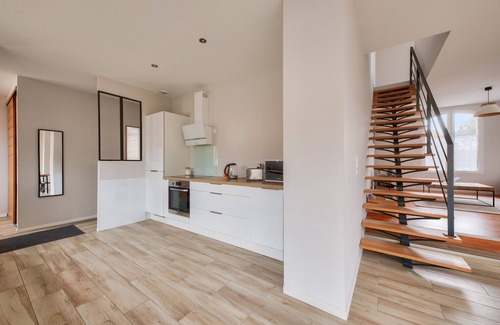 Lanton House | Modern Retreat with Pool Steps from the Beach