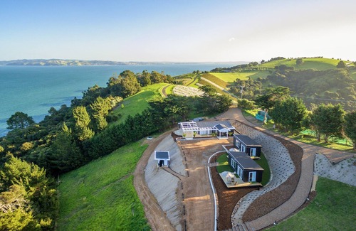 Waiheke Island Ski Chalet | Charming Chalet with Private Deck & Breathtaking Sea Views