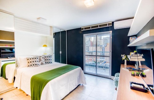 Vila Buarque Apartment | Inviting 360 Suítes Vibe República - Modern Furnished Apartments