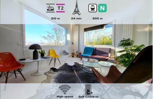 Meudon Apartment | Rooftop Oasis with Eiffel Tower Views and Oceanfront Access