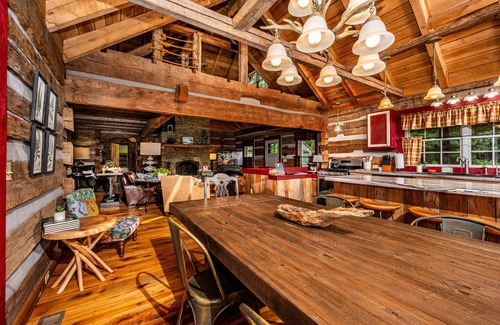 Helmsburg Cabin | Pet Friendly 3BR Log Cabin with Pool & Hot Tub Bliss