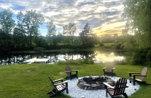 Tyler Hill House | Nature Retreat: 3BR Escape with Private Pond & Hot Tub