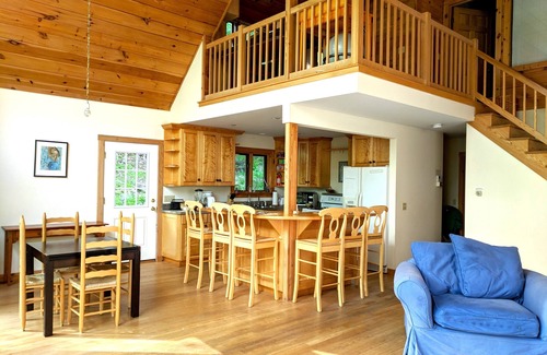 Cummington House | River View Log House: 3BR with Pool & Breakfast Included