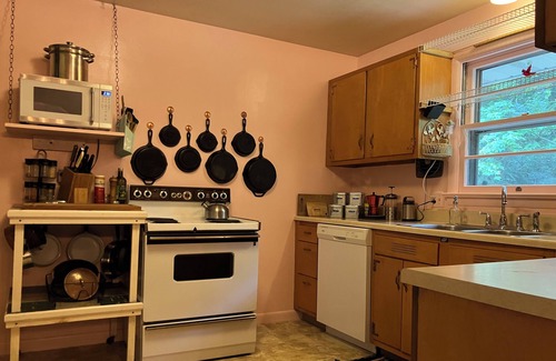 Williamsport House | Stylish Mid-Century Home Near Lamade Stadium with Spa