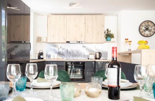 Leinfelden-Echterdingen Apartment | 4-Zimmer-Apartment - Messe - Airport - Tiefgarage - 3-Schlafzimmer - Küche