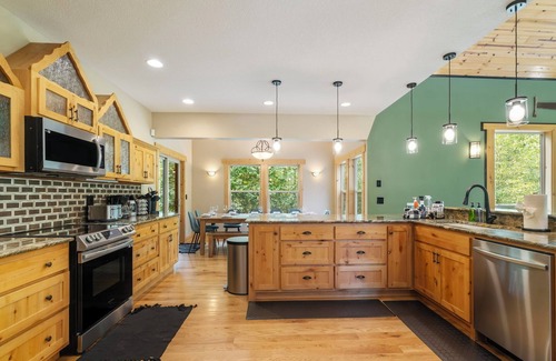 Mount Hood Village House | Custom Cabin Retreat with Game Room, Hot Tub & Sauna