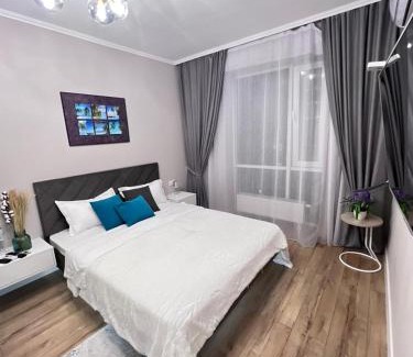 Almaty Apartment | Bright & Cozy Apartments at Abay130 - 4-Star Family Retreat