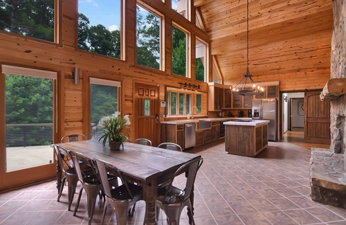 Blue Ridge Cabin | Idyllic Toccoa River Estate with Pool, Sauna & Fire Pit