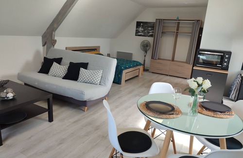 Colombelles Apartment | 10/10 Rated Studio with Kitchen and Private Access